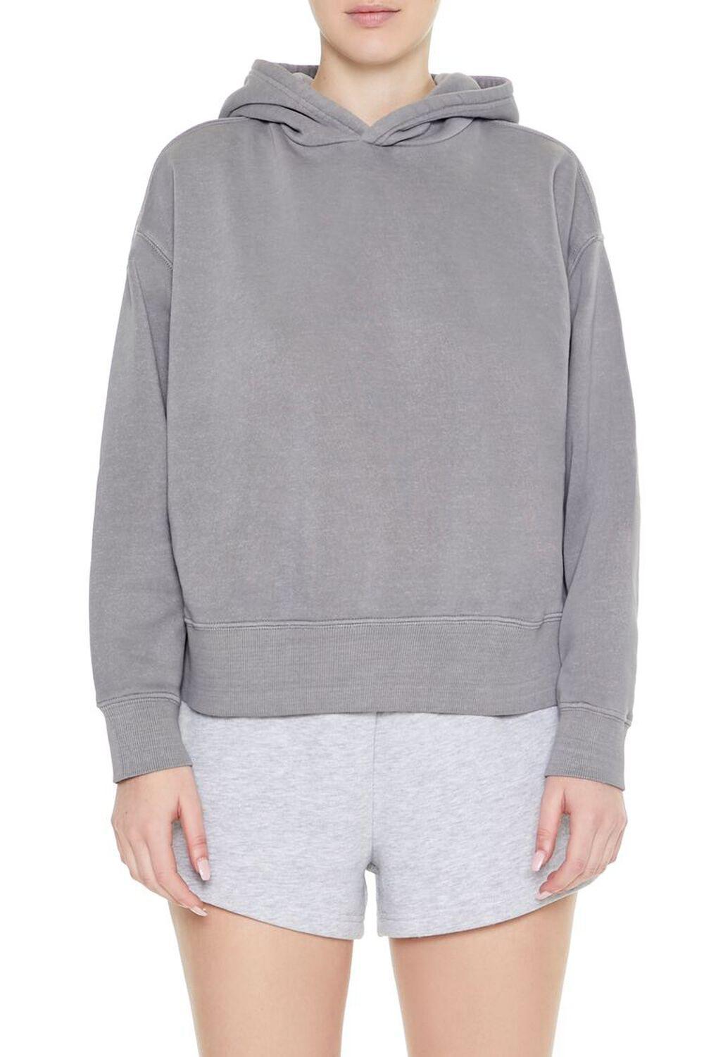 Fleece Drop-Sleeve Hoodie | Forever 21 Product Image