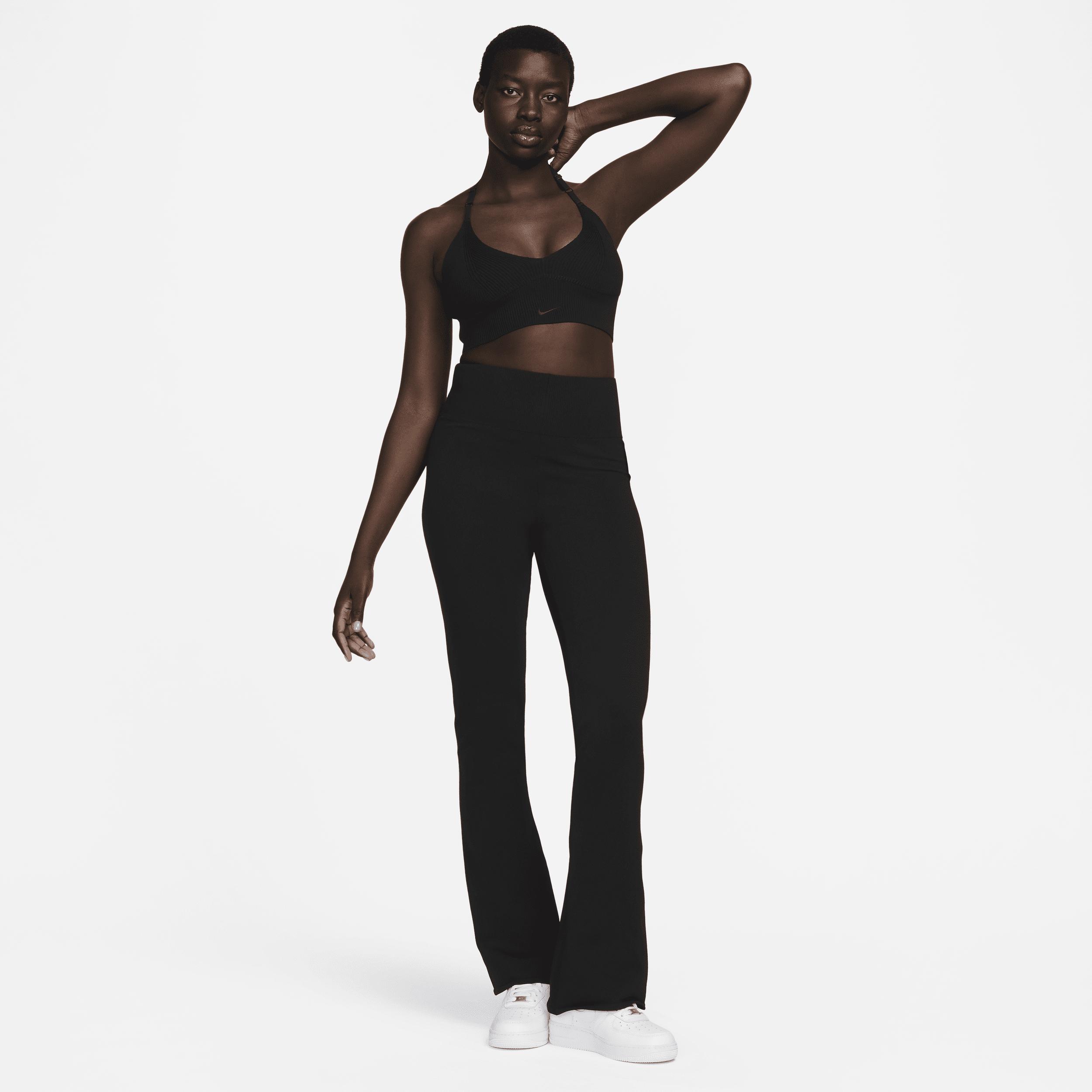 Womens Nike Sportswear Chill Knit Tight High-Waisted Sweater Flared Pants Product Image