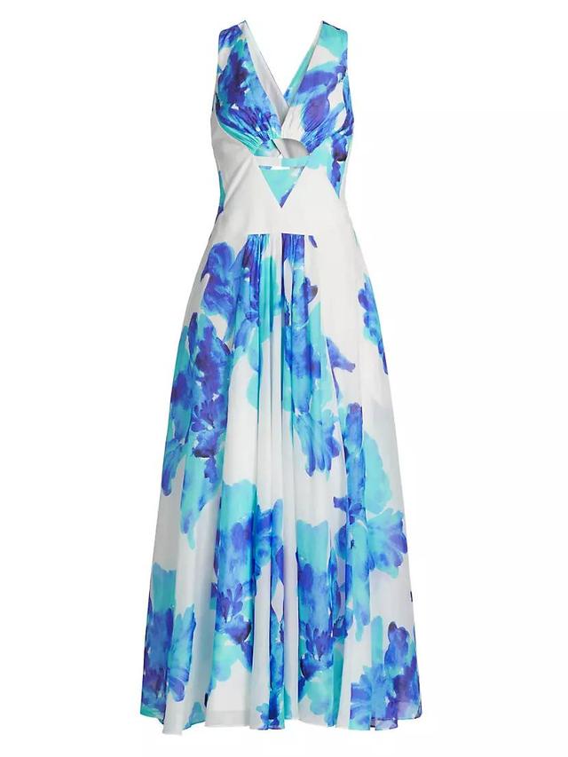 Noemi Floral Cross-Back Maxi Dress Product Image