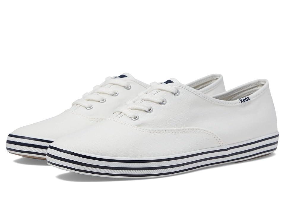 Keds Champion Canvas Navy Midsole Stripe) Women's Shoes Product Image