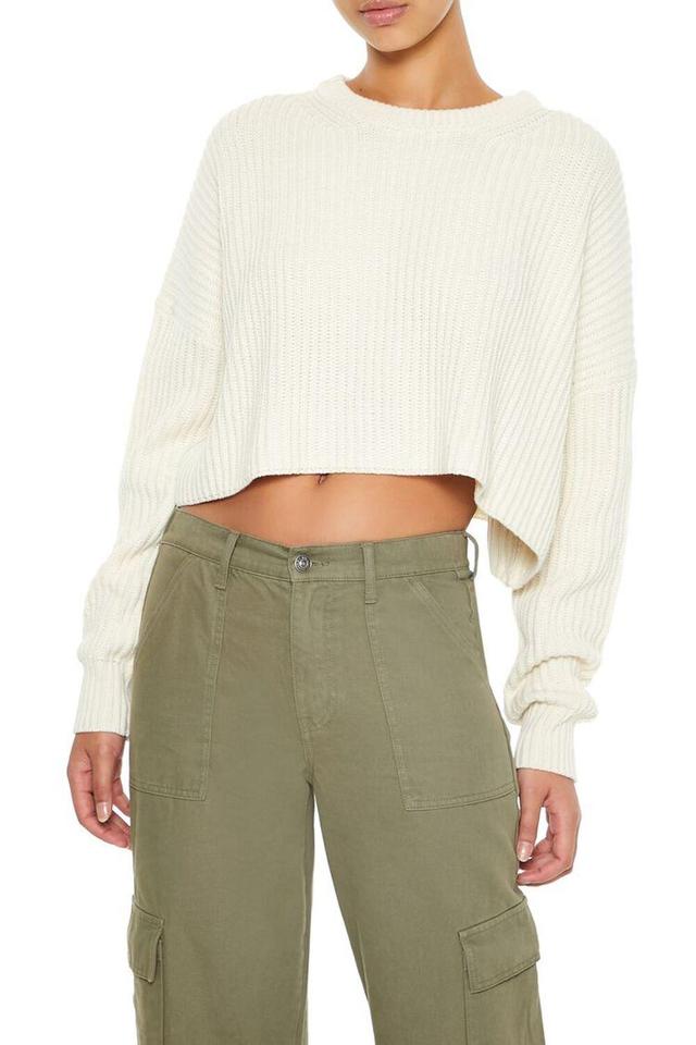 Cropped Rib-Knit Sweater | Forever 21 Product Image