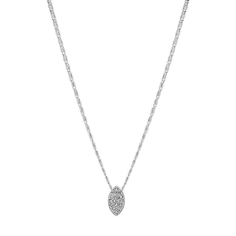 LC Lauren Conrad Silver Tone Crystal Marquise Pendant Necklace, Womens Product Image