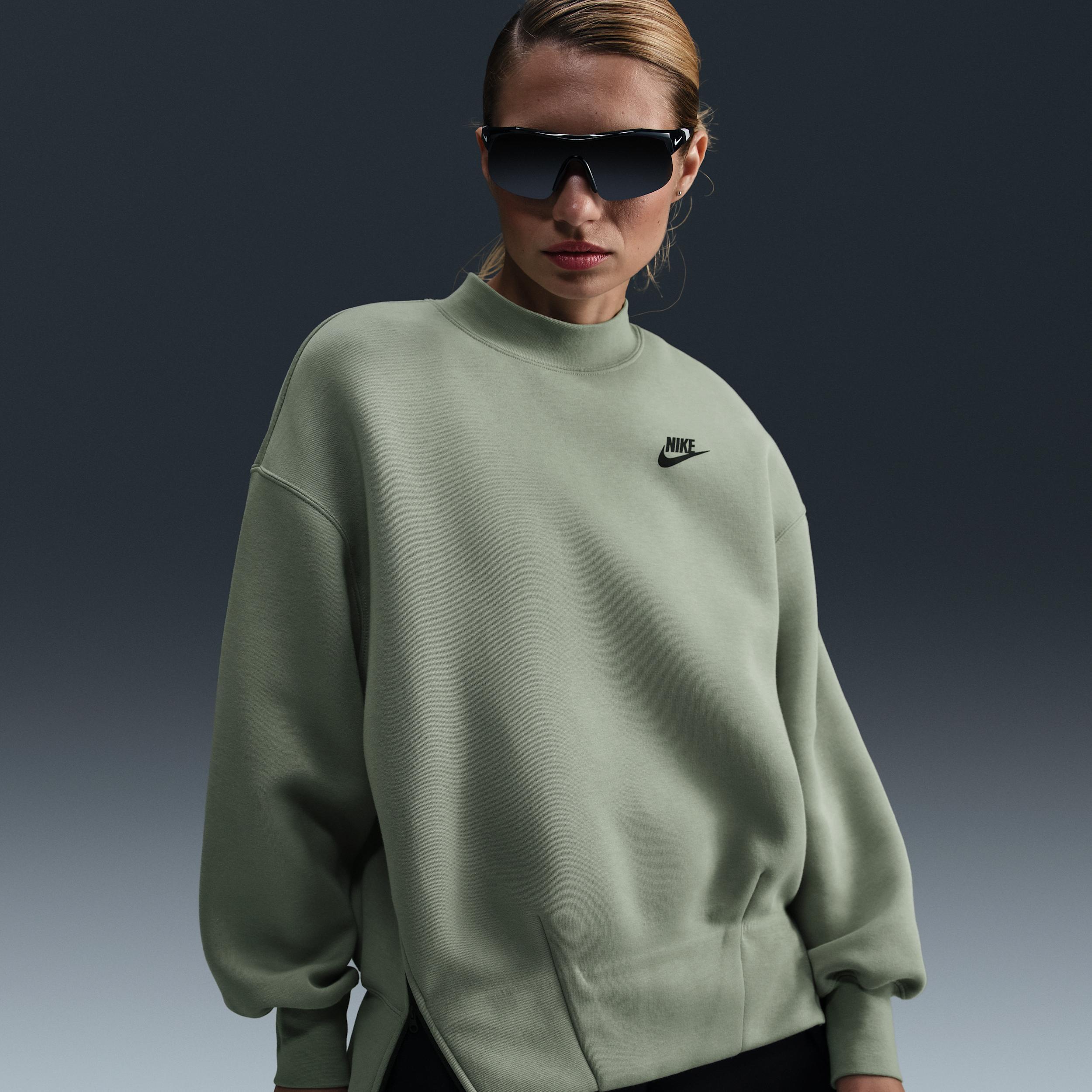 Women's Nike Sportswear Tech Fleece Oversized Crew-Neck Sweatshirt Product Image