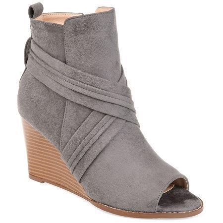 Journee Collection Sabeena Womens Wedge Ankle Boots Blue Product Image