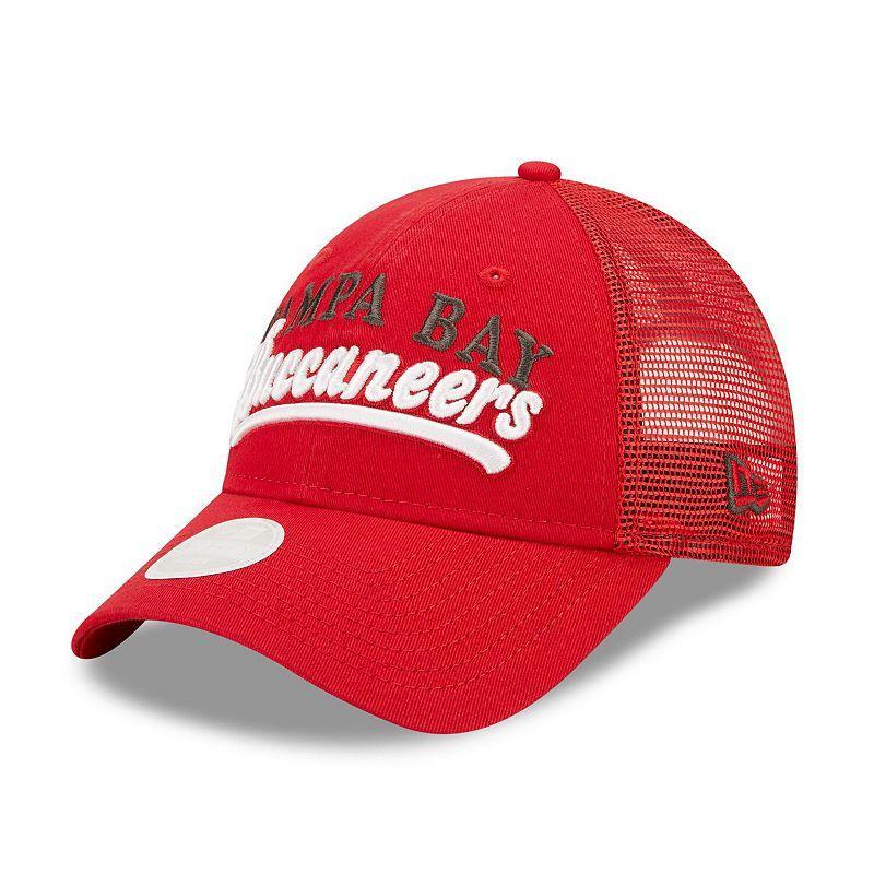 Womens New Era Tampa Bay Buccaneers Team Trucker 9FORTY Snapback Hat Product Image