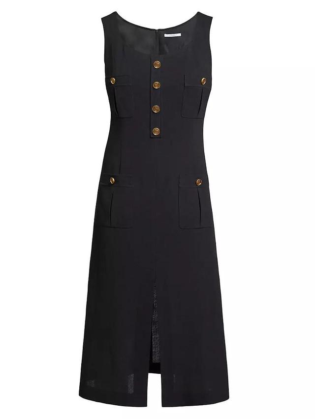 Virgin Wool A-Line Midi-Dress Product Image