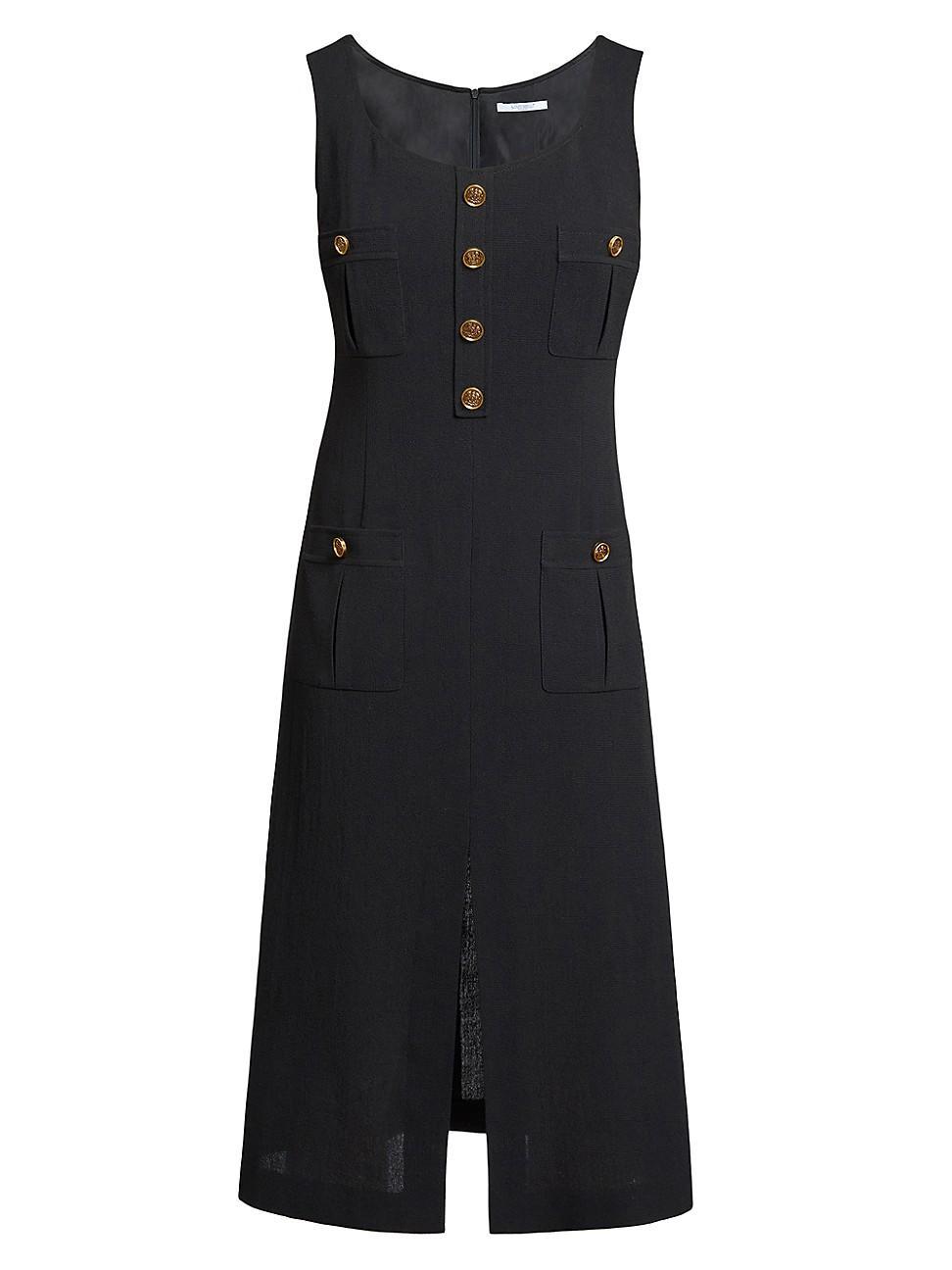 Womens Virgin Wool A-Line Midi-Dress Product Image