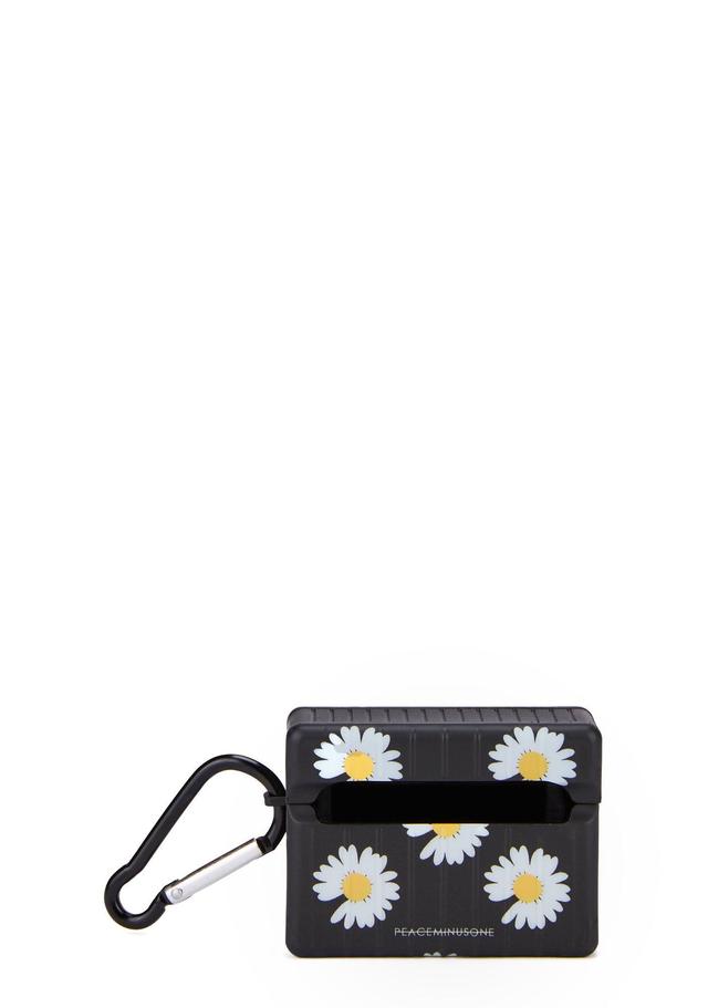 Daisy Floral Airpods Case - Black Multicolor Product Image