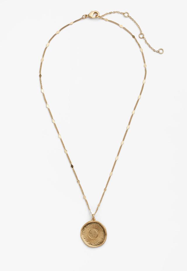 Gold Reversible Faith Coin Pendant Necklace Product Image