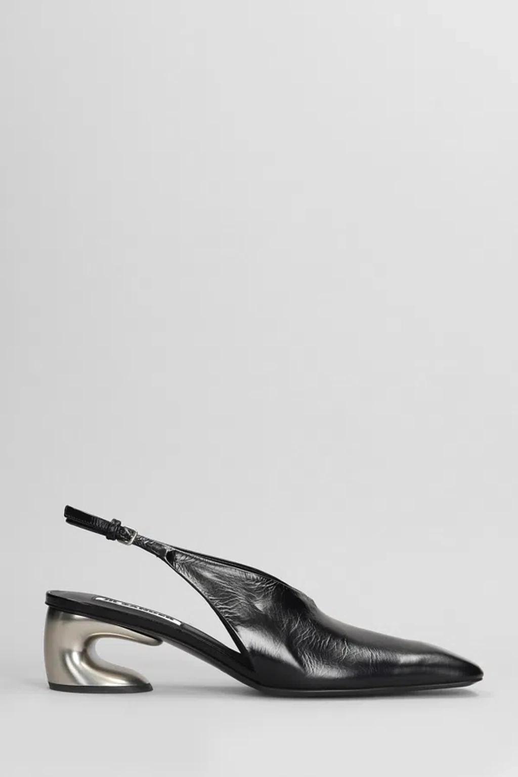 Sculpted Heel Slingback Pumps In Black Product Image