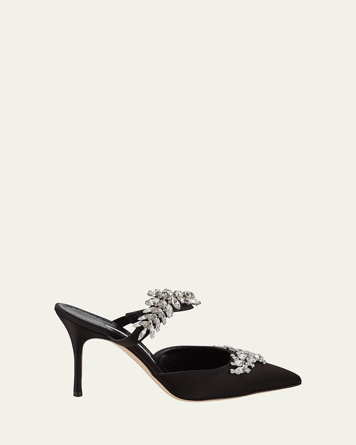 Manolo Blahnik Lurum Jewel Leaf Mule Product Image