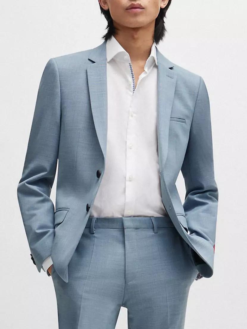 Extra Slim-Fit Jacket in Performance-Stretch Patterned Cloth Product Image