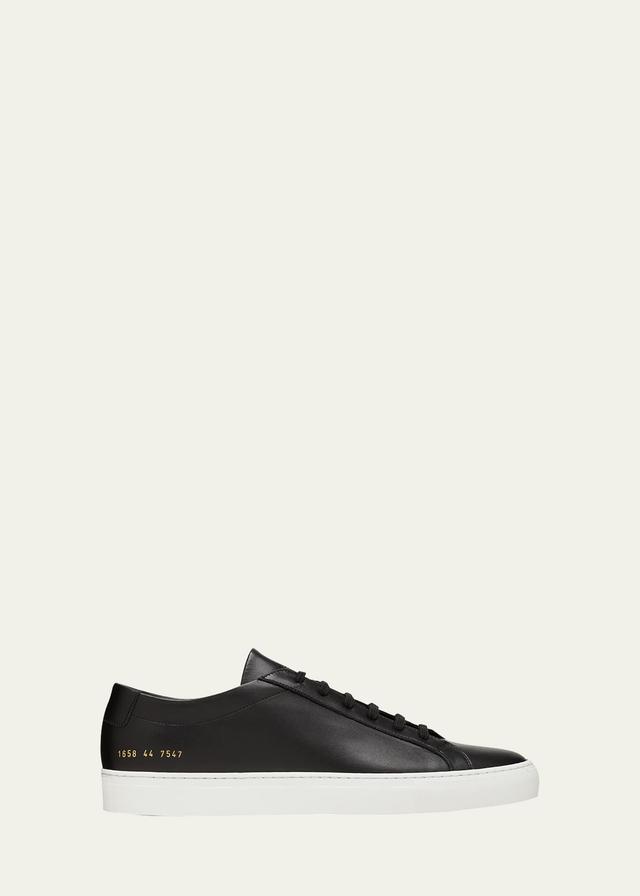 Common Projects Men's Achilles Leather Low-Top Sneakers  - BLACK - Size: 40 EU (7D US) Product Image