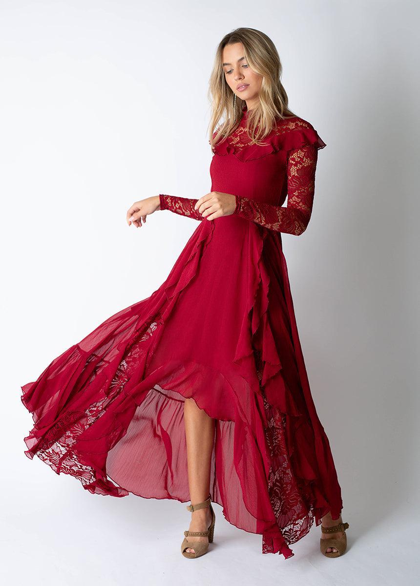 Sveta Dress in Scarlet Product Image