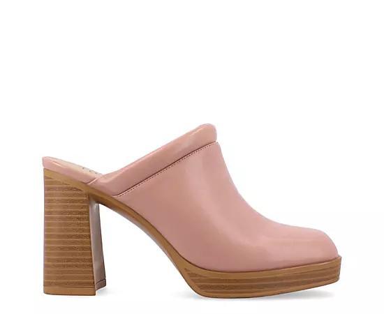 Journee Collection Izara Tru Comfort Foam Womens Heeled Mules Pink Product Image