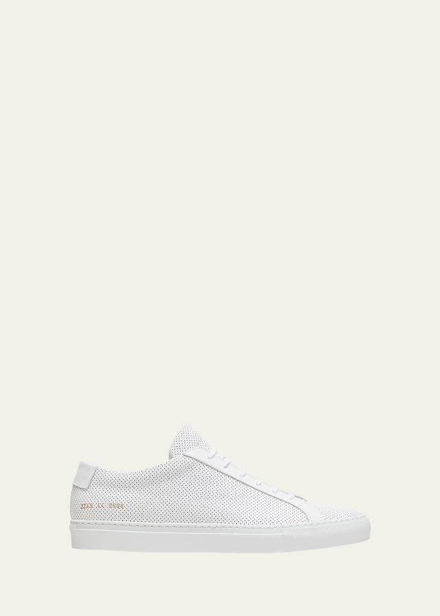 Common Projects Men's Original Achilles Perforated Low-Top Sneakers  - WHITE - Size: 44 EU (11D US) Product Image