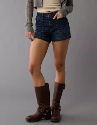 AE Strigid Super High-Waisted Relaxed Denim Short product image