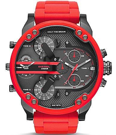 Diesel Mr Daddy 2.0 Silicone Strap Stainless Steel Multifunction Watch Product Image