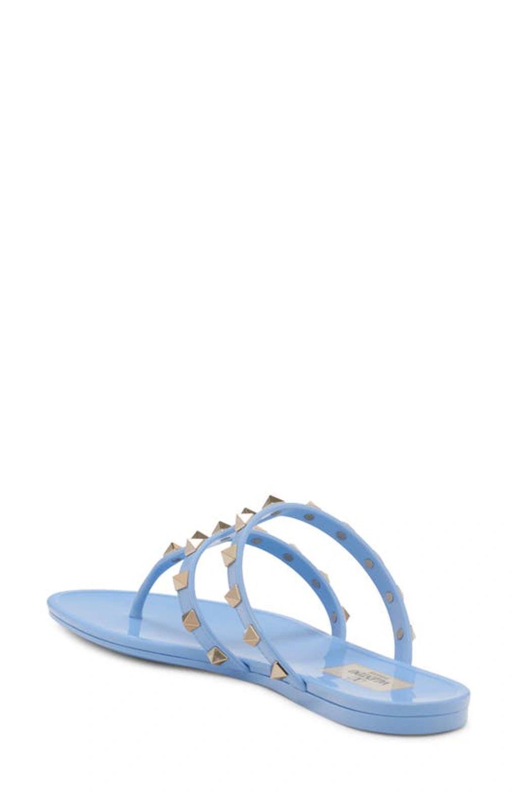 Rockstud Jelly Sandal In Blue Product Image