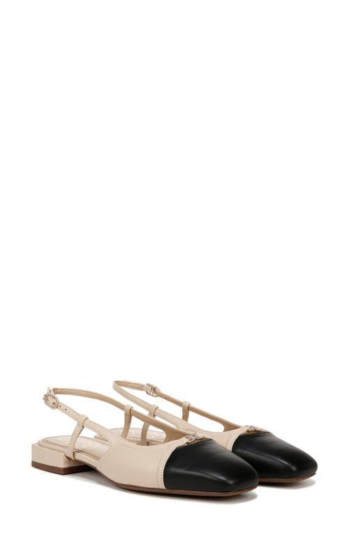 Sam Edelman Kara Block Heel Square Toe Summer Sand/Black Leather 10.0 Product Image