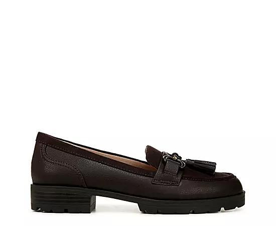 LifeStride Logan Womens Slip-on Loafers Dark Brown Product Image