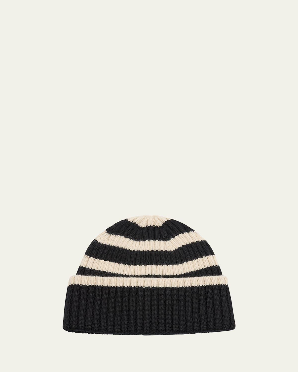 Womens Signature Striped Wool Beanie Product Image