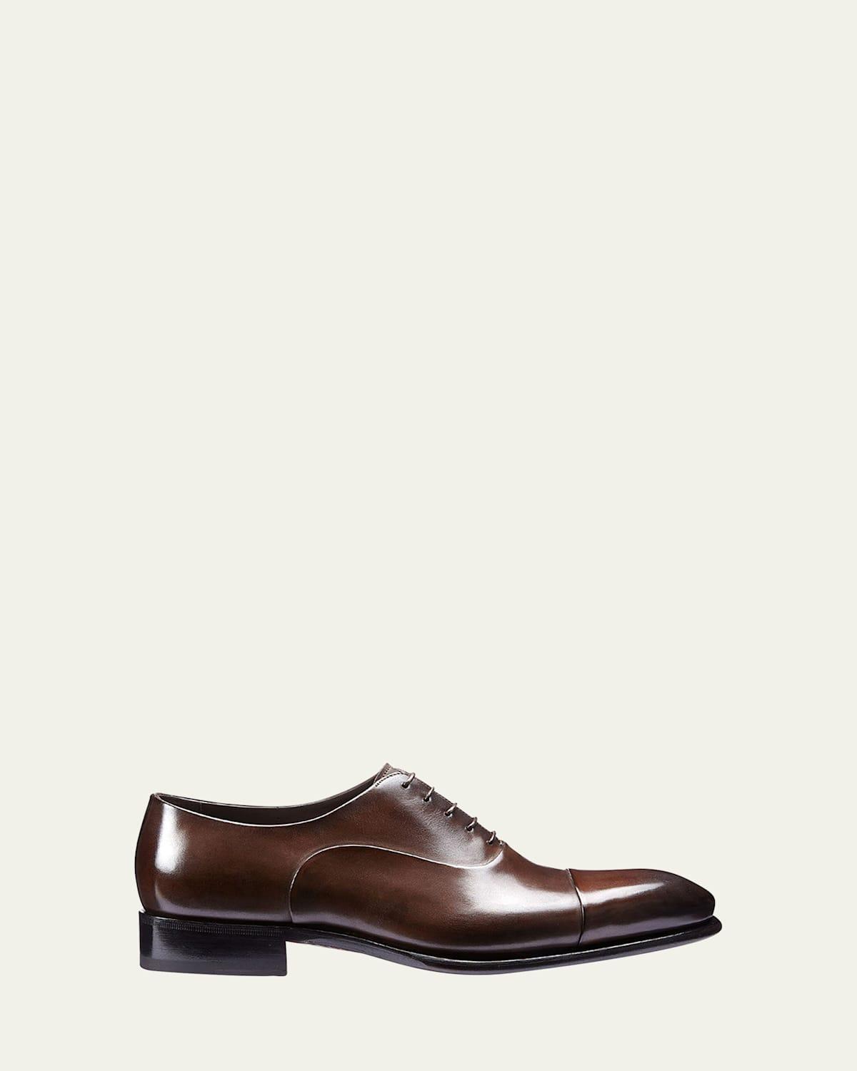 Mens Isaac Cap-Toe Leather Oxford Shoes Product Image