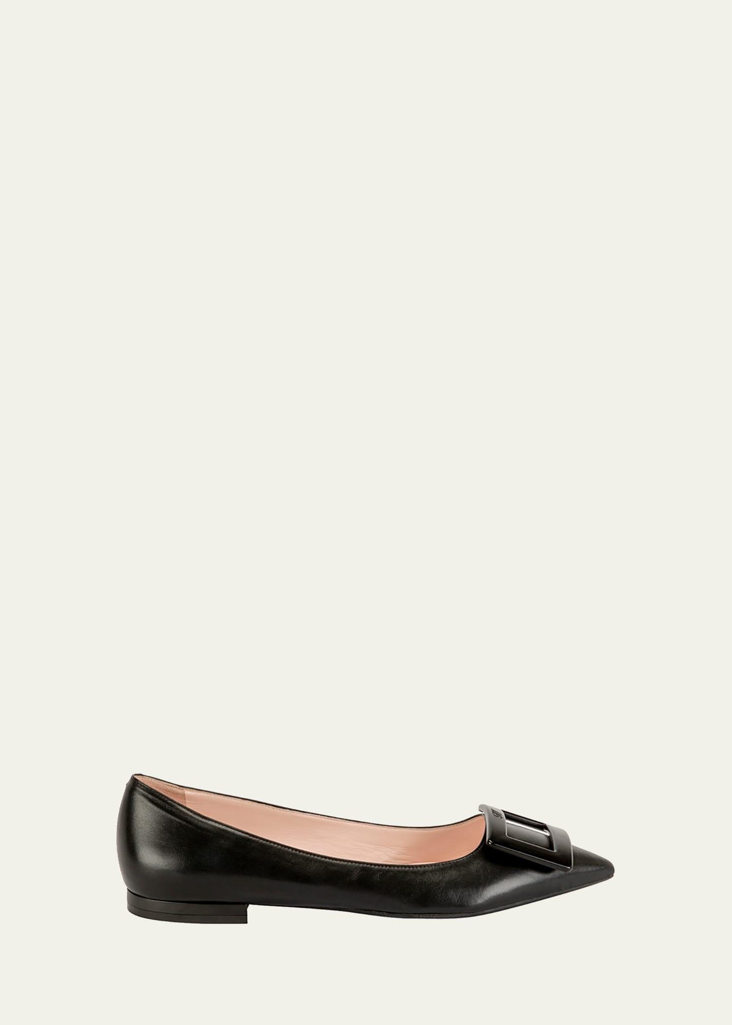 Gommettine Leather Ballet Flats with Tonal Buckle Product Image