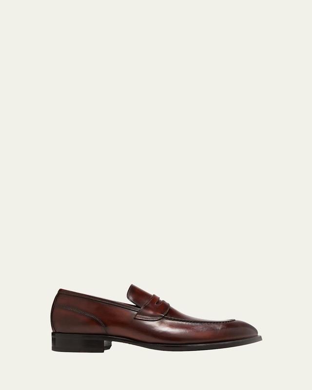 Mens Brera Calf Leather Penny Loafers Product Image