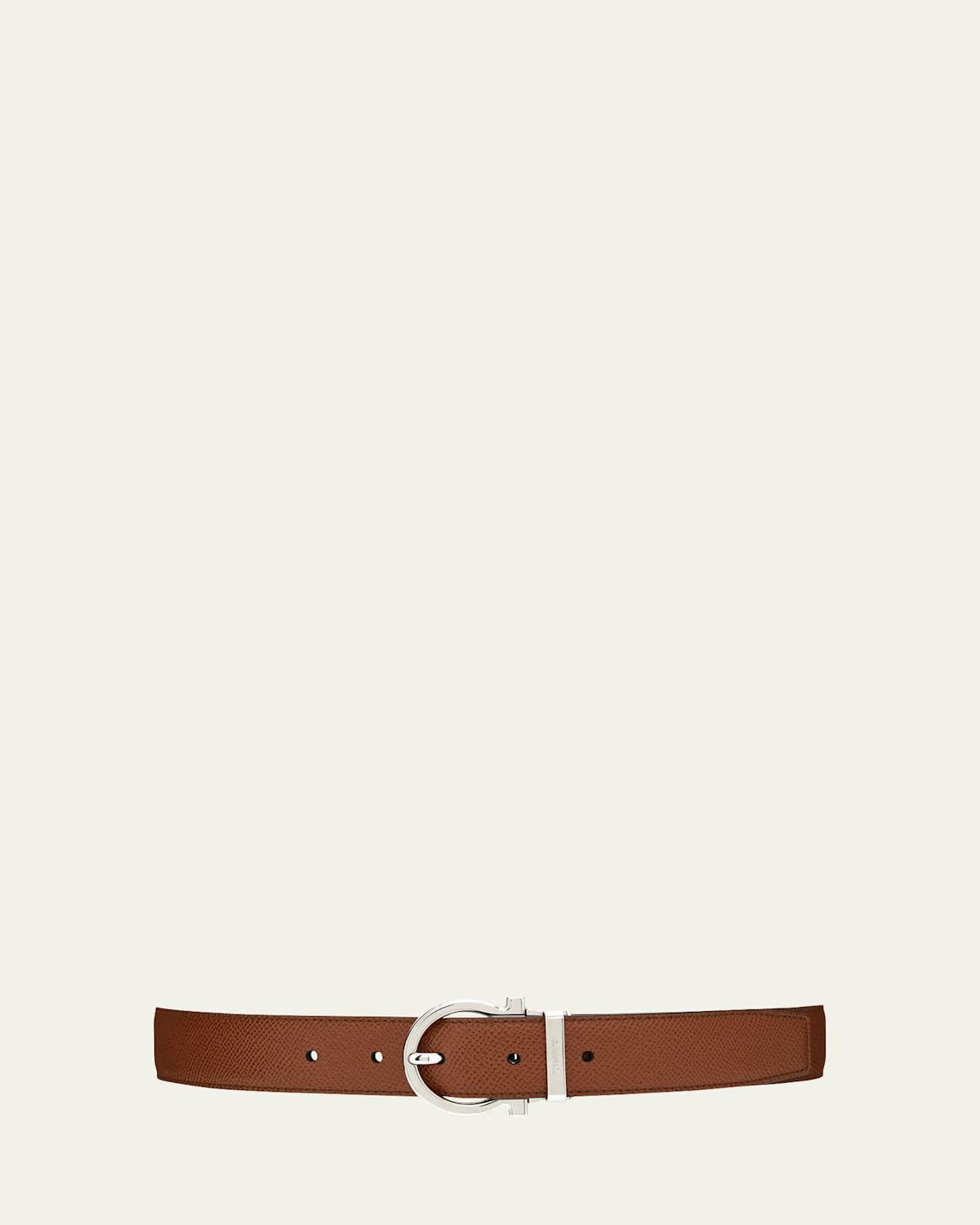 Men's Reversible Leather Gancio-Buckle Belt Product Image