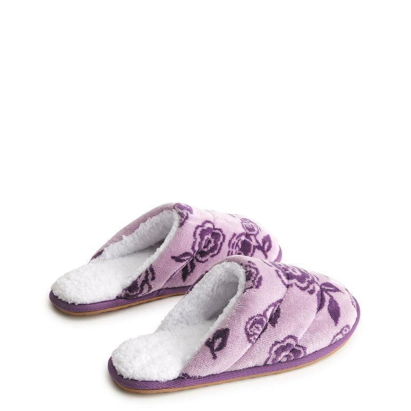 Vera Bradley Slippers Women in Bubbly Flowers Lavender Frost Purple Small Product Image