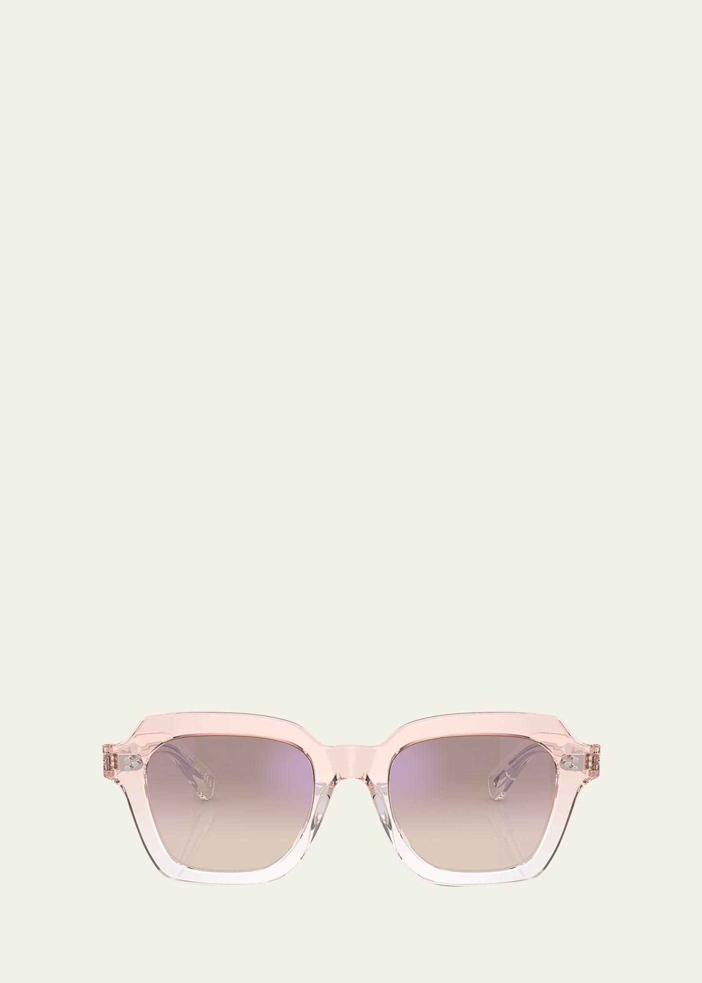 Kienna Mirrored Acetate Square Sunglasses Product Image