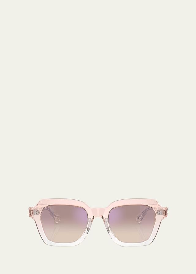 Kienna Mirrored Acetate Square Sunglasses Product Image