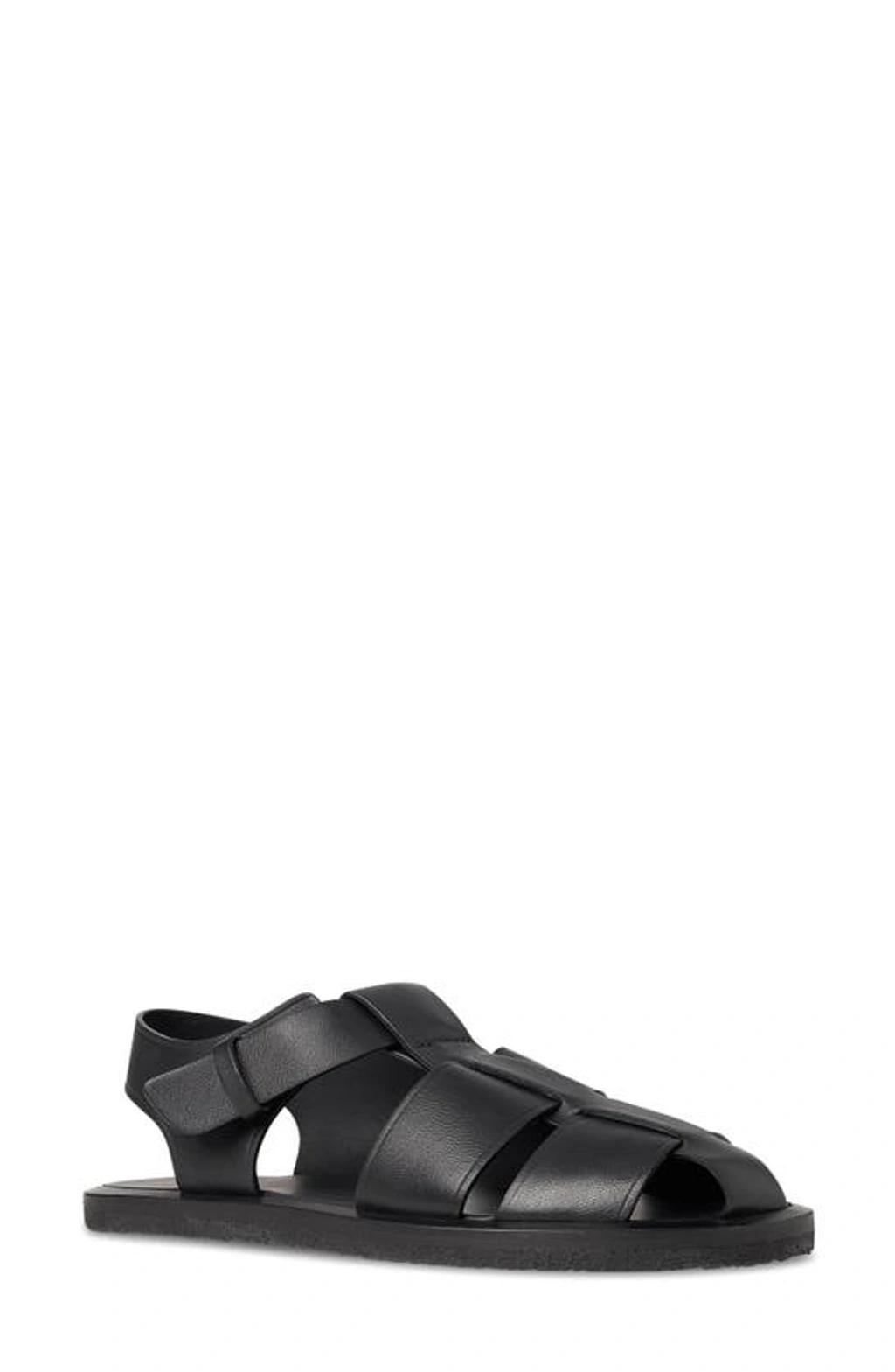 THE ROW Crepe Sole Fisherman Sandal In Black Product Image