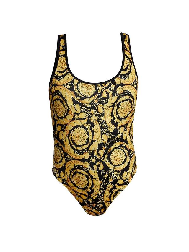 Womens Barocco Print One-Piece Swimsuit Product Image