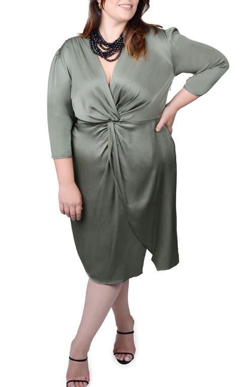 MAYES NYC Elvie Knot Satin Dress Product Image