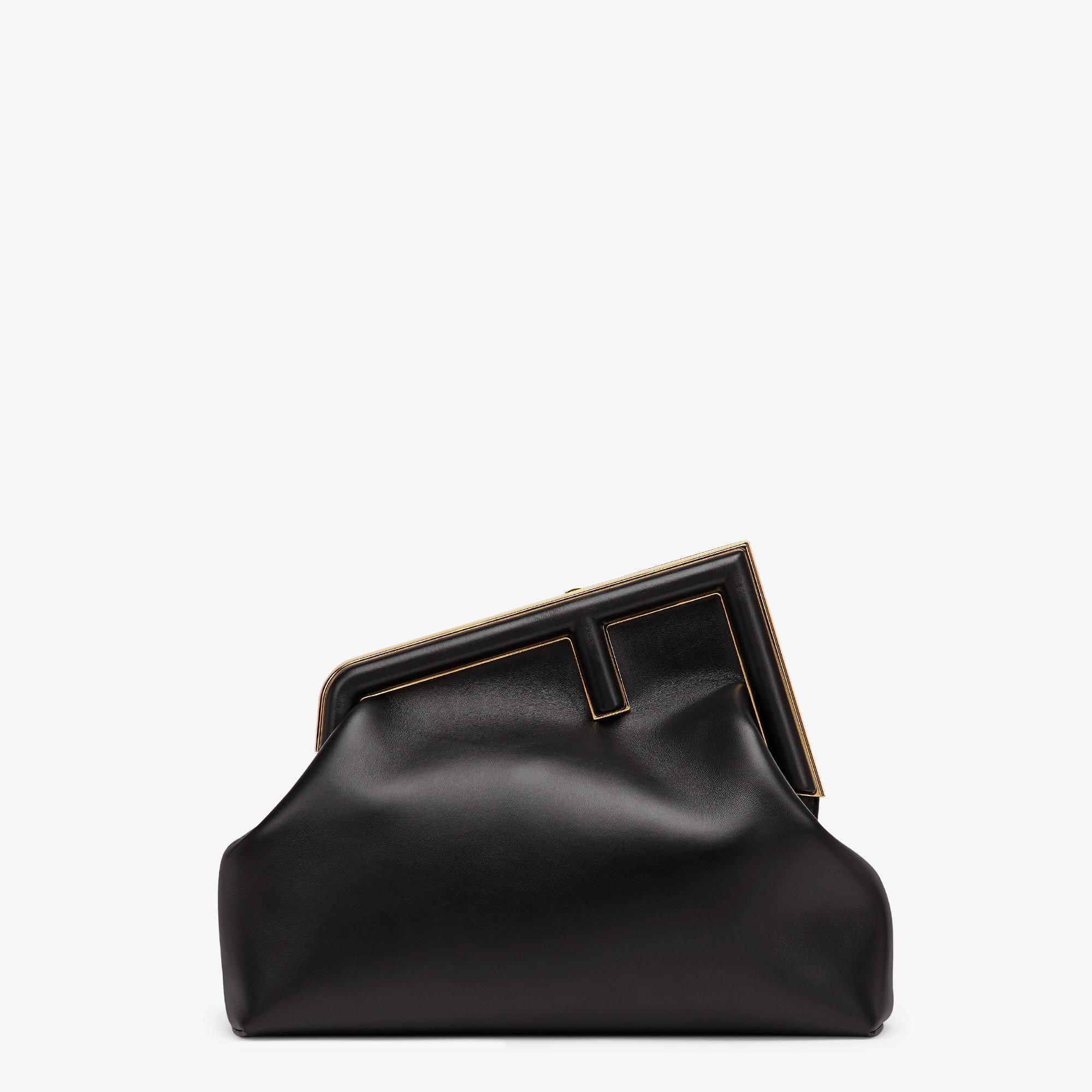 Fendi First MediumBlack leather bag Product Image