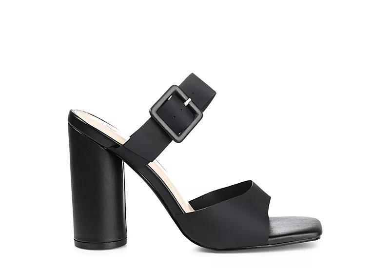 Journee Collection Luca Tru Comfort Foam Womens Block Heel Dress Sandals Black Product Image