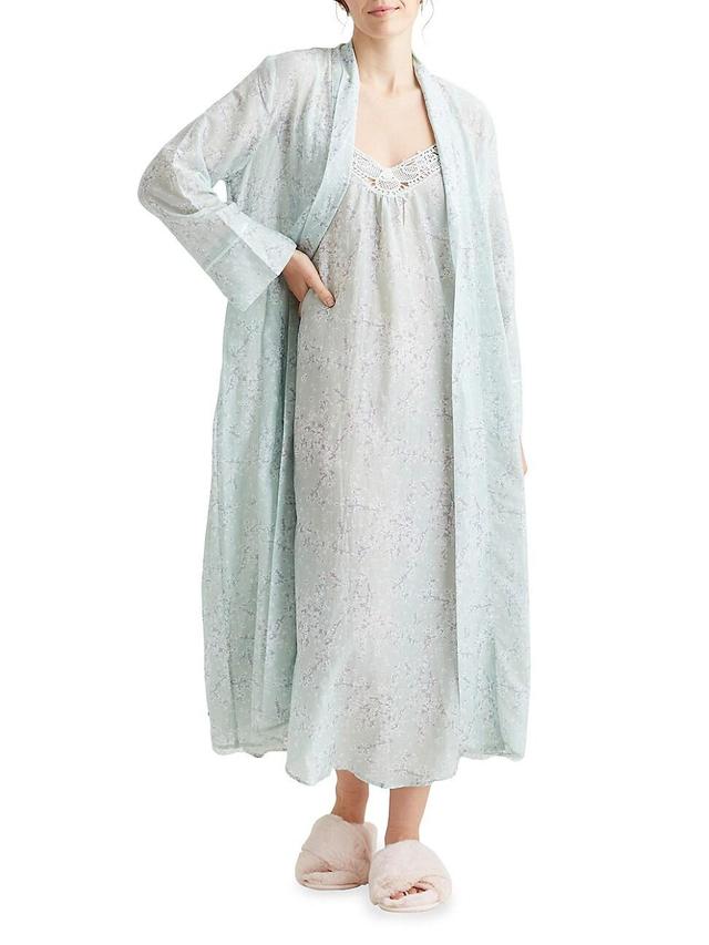 Womens Cheri Blossom Silk-Blend Robe Product Image