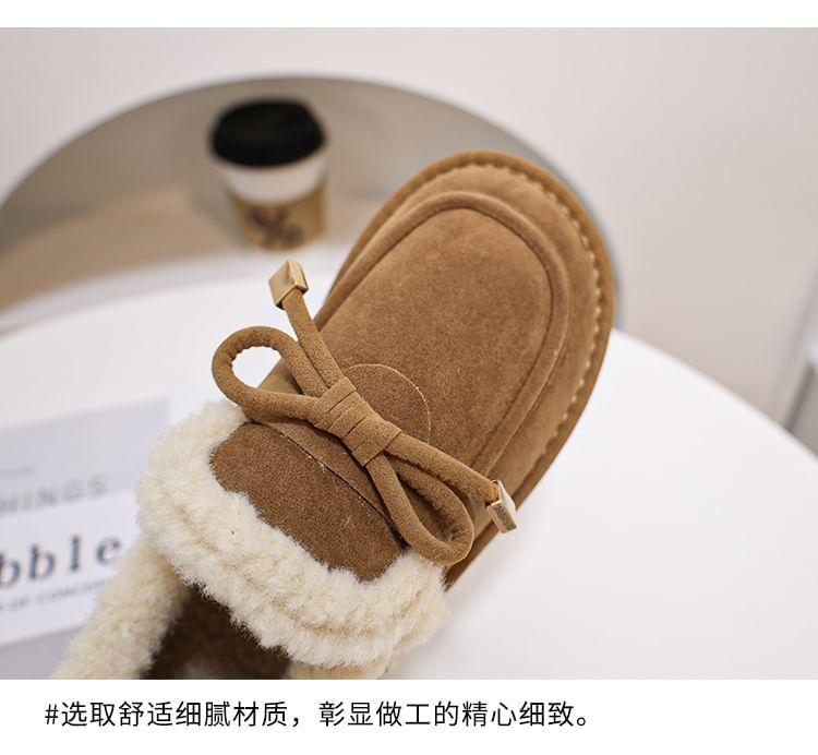 Platform Bow Accent Fleece-Lined Slip-Ons Product Image