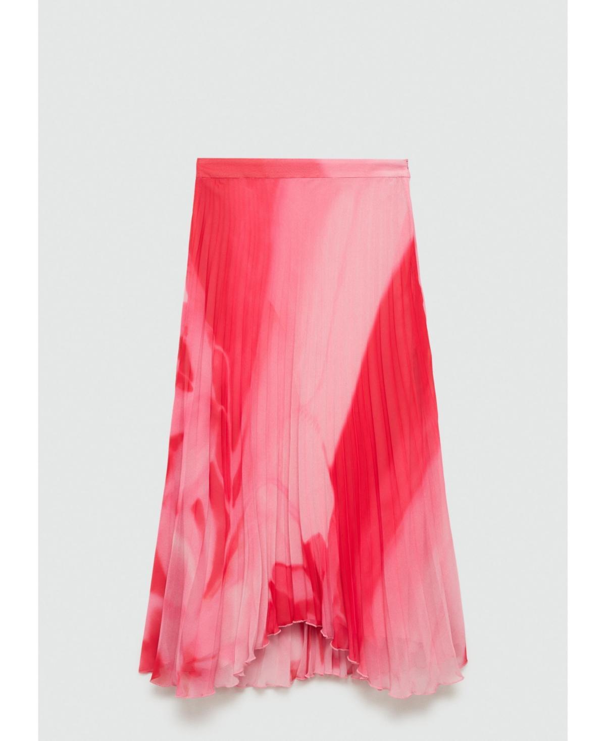 Mango Womens Printed Pleated Skirt product image