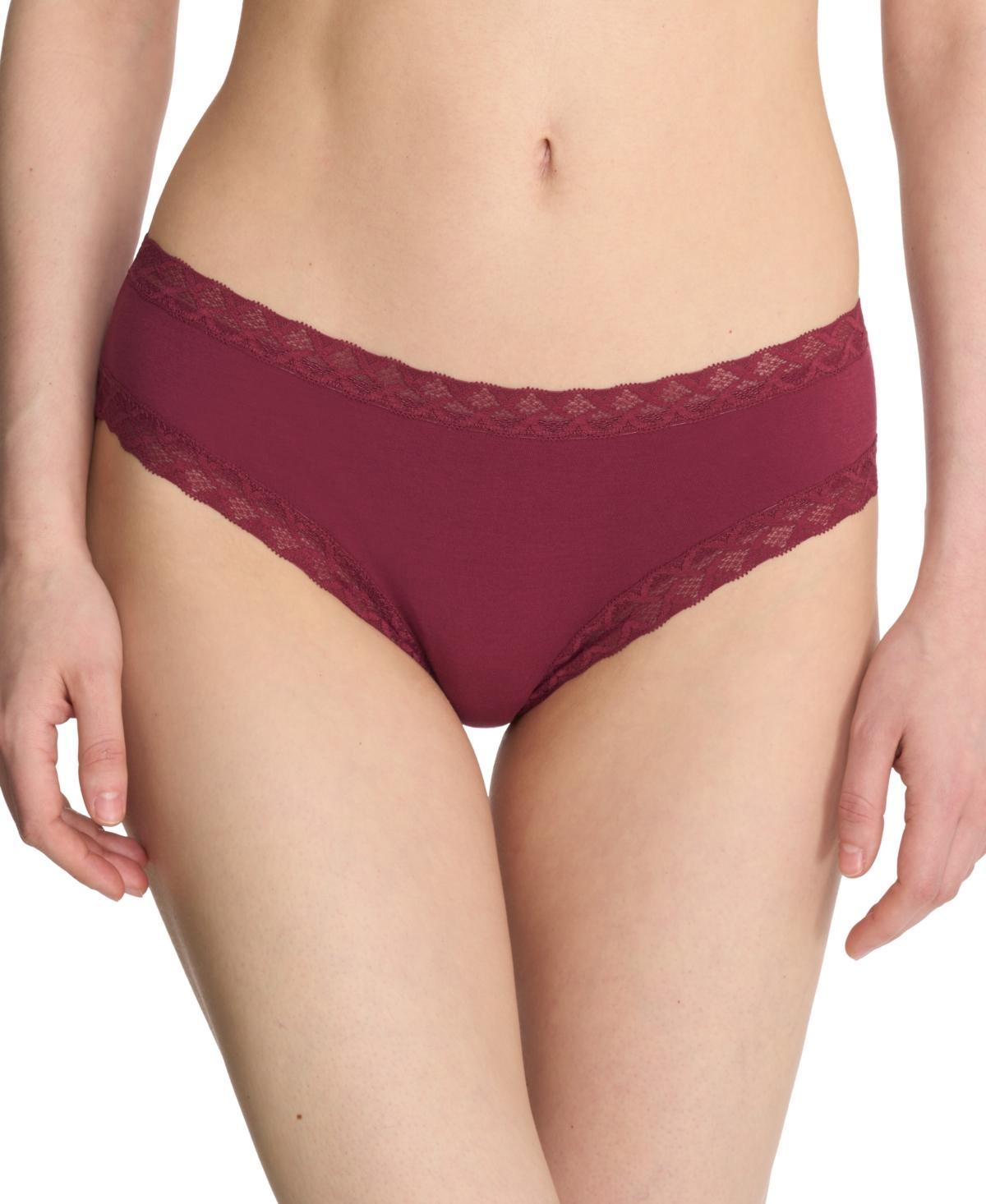 Natori Bliss Lace-Trim Cotton Brief Underwear 156058 Product Image