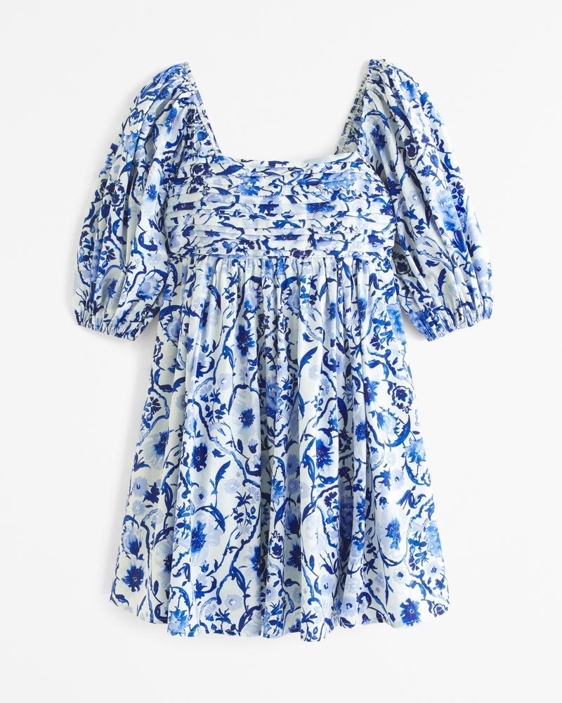 The A&F Emerson Poplin Puff Sleeve Mini Dress Product Image