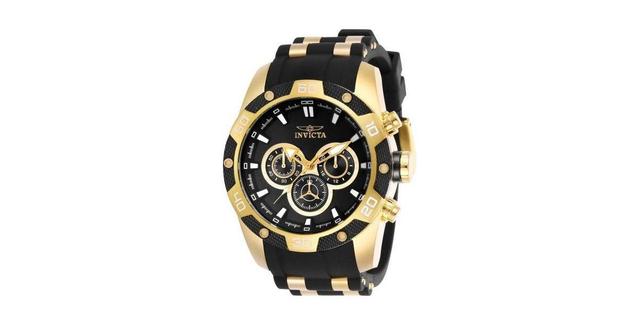 Invicta Mens Speedway Quartz Chronograph Black Dial Polyurethane Watch - Black Product Image