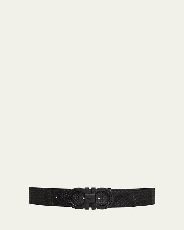 Mens Reversible-Adjustable Leather Gancini Belt Product Image