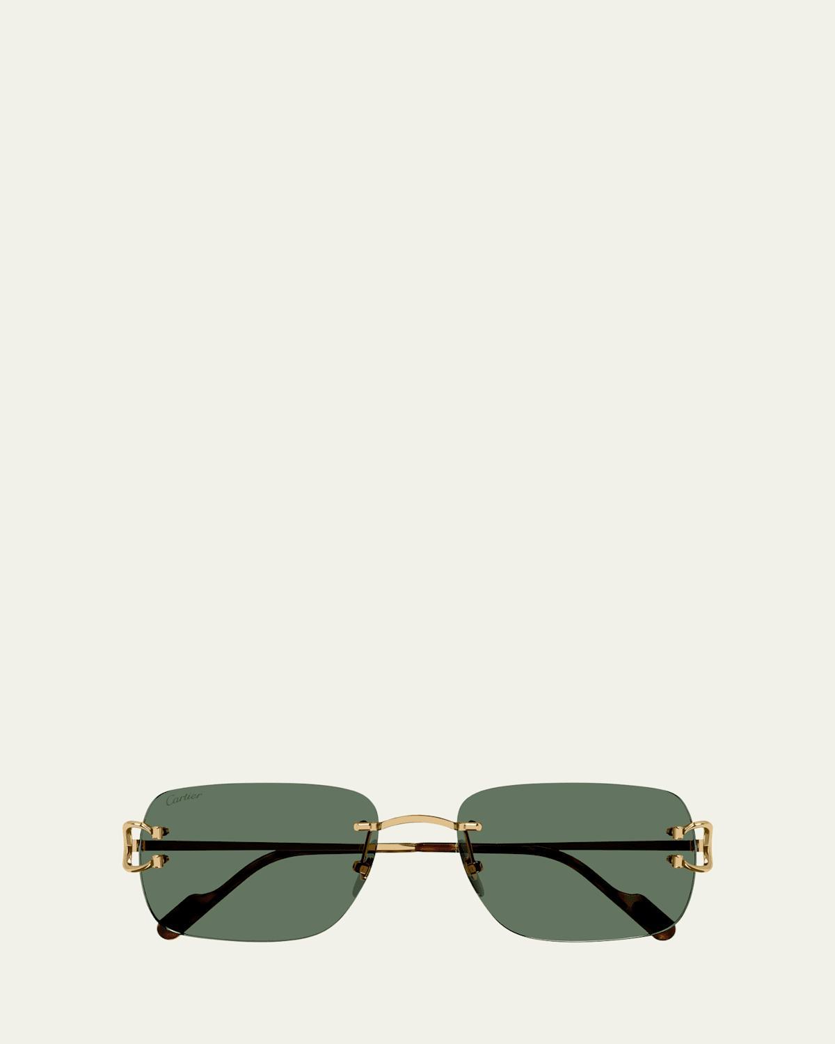 Cartier Signature C 24K Gold Plated Rimless Sunglasses Product Image