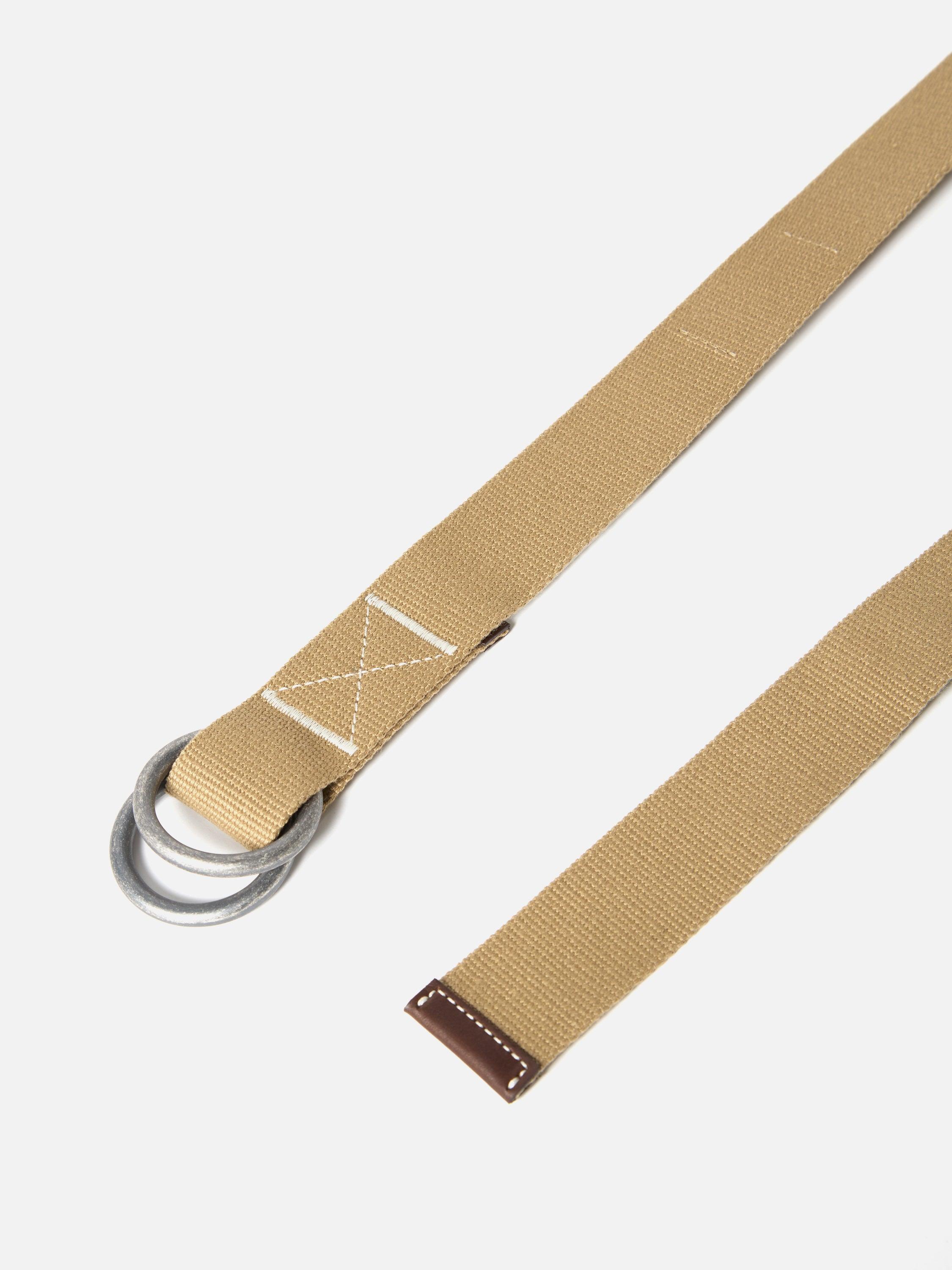 Universal Works 'O' Ring Belt in Sand Canvas Product Image