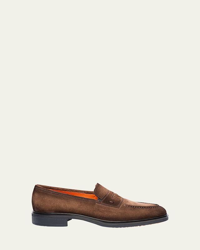 Mens Easy Suede Penny Loafers Product Image