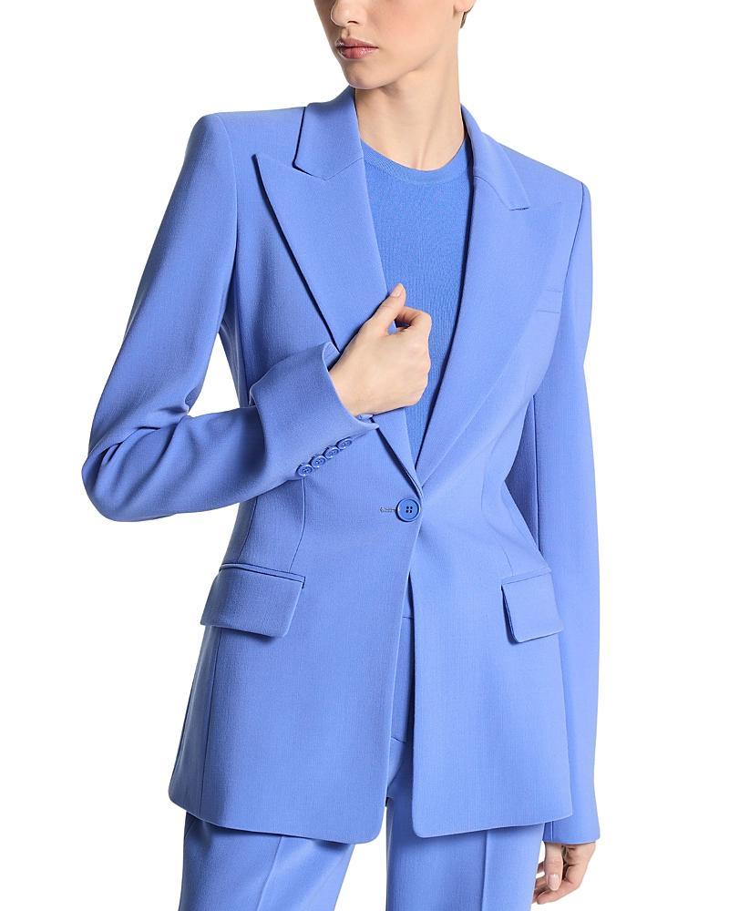 Michael Kors Collection Georgina One-Button Virgin Wool Blend Blazer Product Image