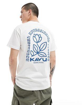 Kavu botanical back print t-shirt in off white Product Image